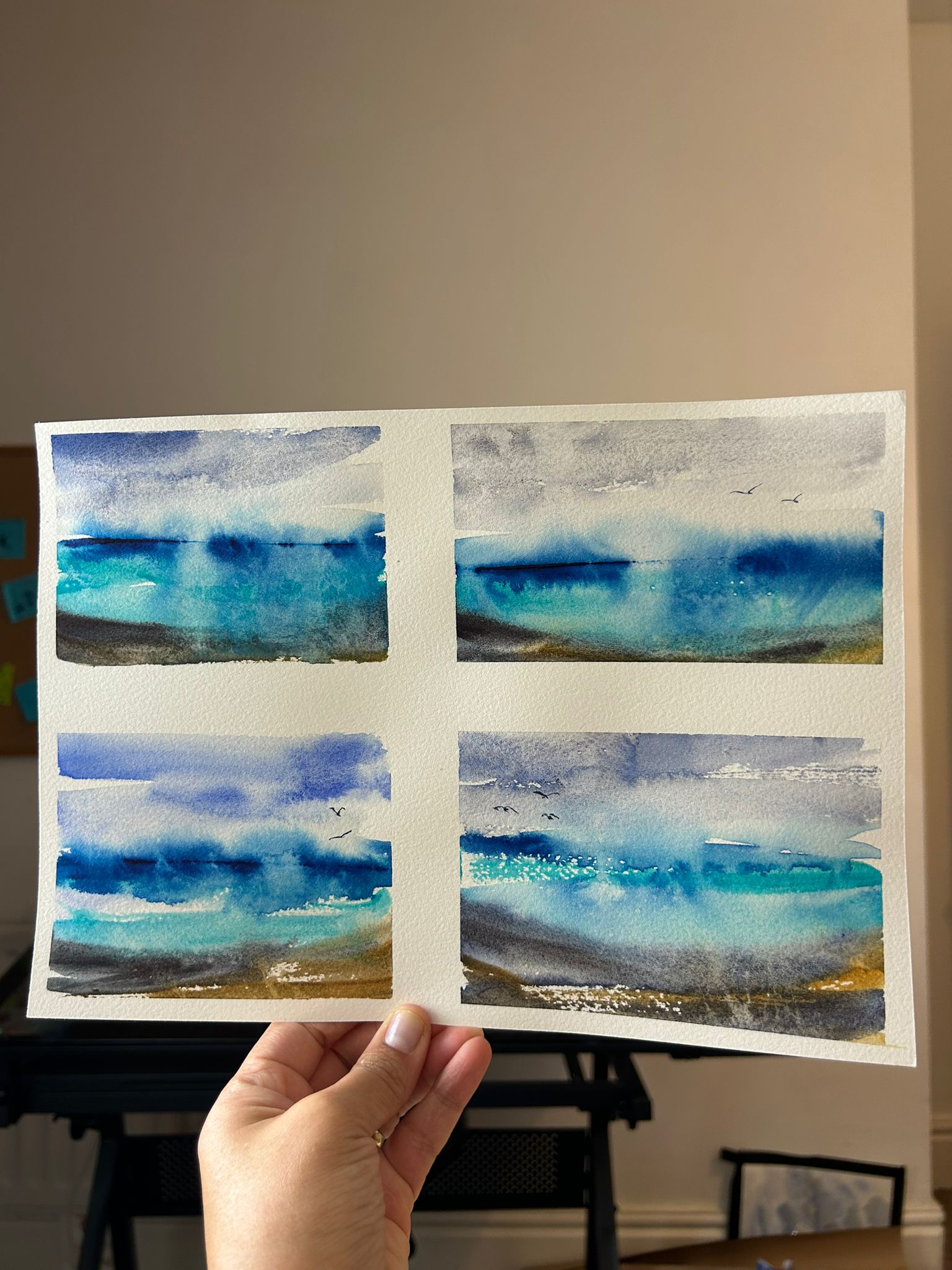 Aquarela — estudos marinhos