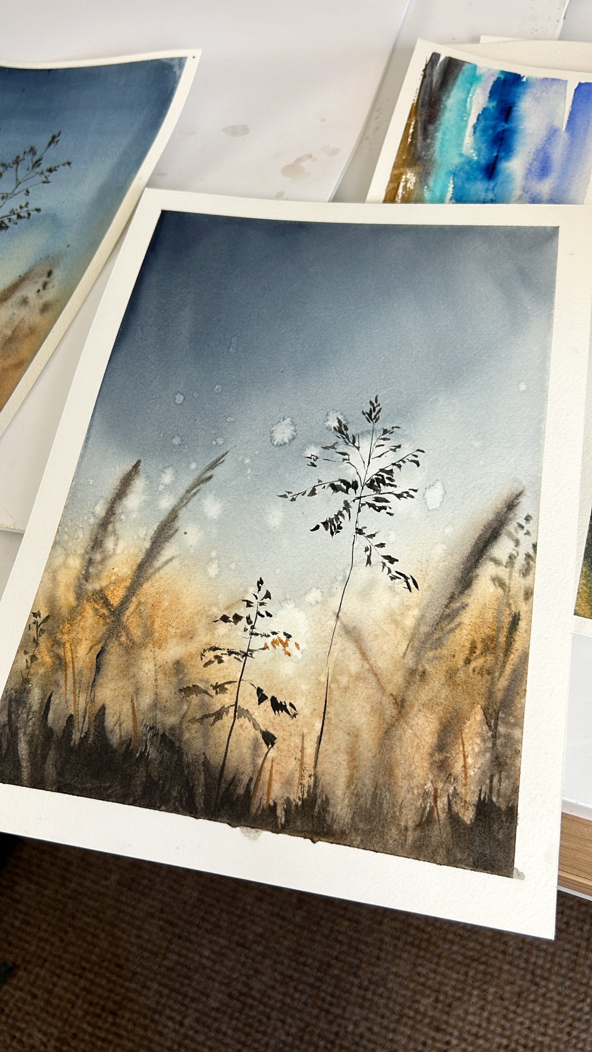 Aquarela — paisagem botânica